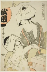 Women Preparing Gion Bean Curd, from the series "Twelve Types of Women’s Handicraft"