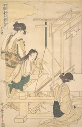 Women Weaving Silk Cloth, ca. 1800