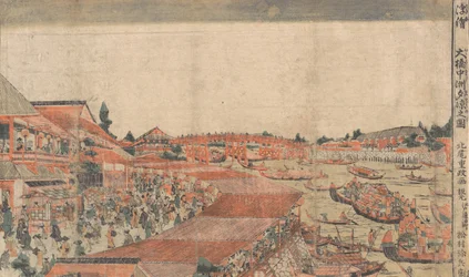 Landscape, Showing Water Festival with Lanterns