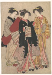 Two Geishas Out Walking