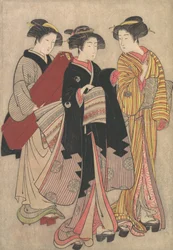 Two Geishas Out Walking