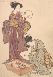 Two Women Feeding Fish