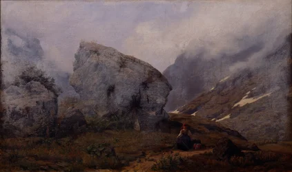 High in the mountain