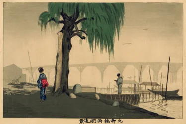 Distant View of Ryogoku from the Motoyanagi Bridge