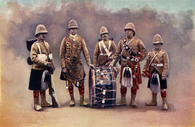 Private, Drummers, Piper, and Bugler - The Black Watch