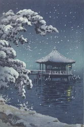 Floating Pavilion at Katada in the Snow
