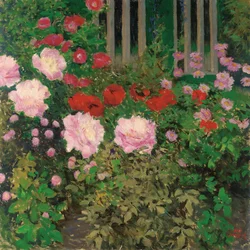 Flowers and Garden Fence