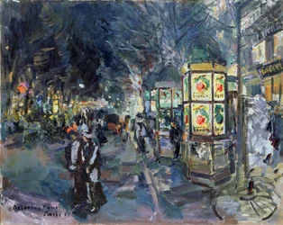 Parisian Boulevard at Night