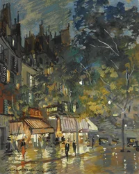 Café in Paris by Night, 1936