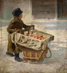 Boy. Study for the Shrovetide Fete on Admiralty Square in St Petersburg, c. 1869