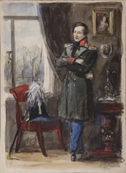 Portrait of the poet Mikhail Lermontov