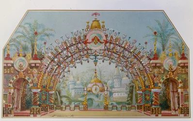 Stage design for the ballet The Nutcracker by P. Tchaykovsky
