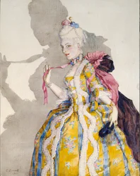 Design for a Costume of a Marquise for the ballerina Tamara Karsavina