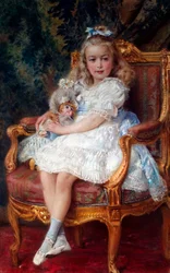 Portrait of Grand Duchess Maria Nikolaevna of Russia, 1899-1918, 1905
