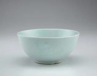 Bowl with floral spray decoration in relief, 19th century