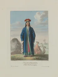 Kalmyk Girl. From Les Peuples de la Russie
