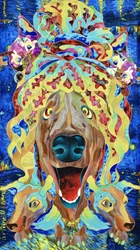 Colorful Mosaic Dog