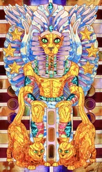 Regal Egyptian Feline King