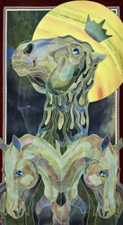 Regal Stained Glass Horse