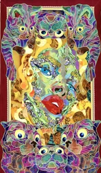Surreal Feline Mosaic
