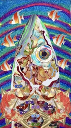 Vibrant Abstract Fish Head
