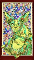 Vibrant Sphynx Cat