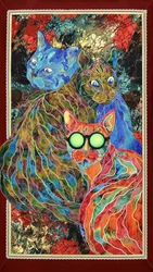 Whimsical Cat Trio