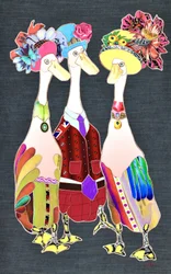 Whimsical Dressed Ducks