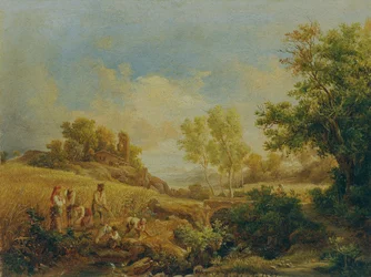 Landscape with Hay Harvest