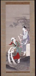 Two Beauties at the Tamagawa (Crystal River) in Mishima