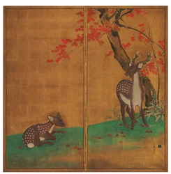 Deer Beneath a Maple Tree
