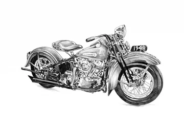 1948 Motorcycle Illustration
