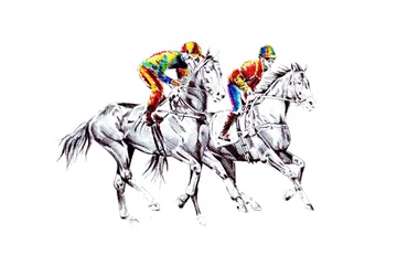 Colorful Horse Race
