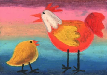 Colorful Rooster Chick
