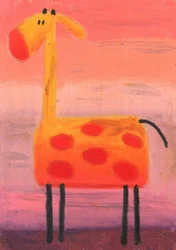 Cute Giraffe at Sunset