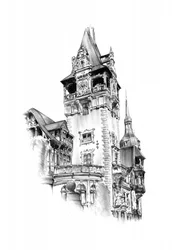 Elegant Castle Sketch