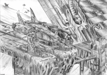 Futuristic Fighter Jet Base