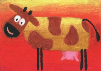 Happy Cartoon Cow