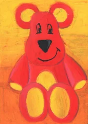 Happy Red Teddy Bear