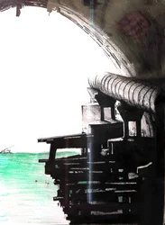 Industrial Arch Over Water