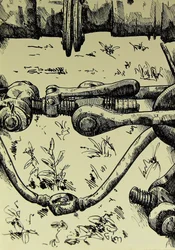 Industrial Nature Illustration