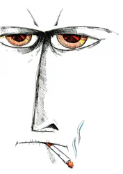Intense Smoking Man