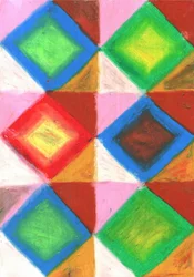 Interlocking Color Diamonds
