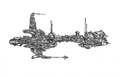 Intricate Sci-Fi Spaceship