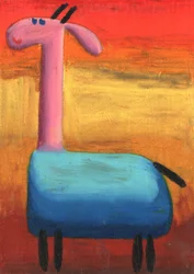Playful Pink Giraffe