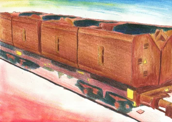 Rustic Train Illustration