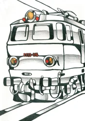 Stylized Electric Train