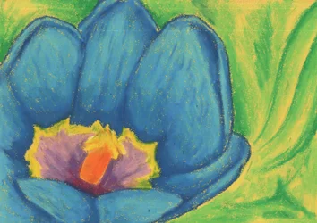Vibrant Blue Bloom