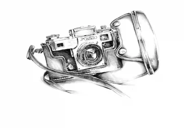 Vintage Camera Sketch
