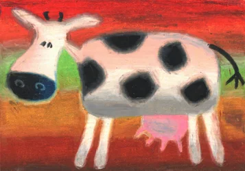 Whimsical Spotted Cow